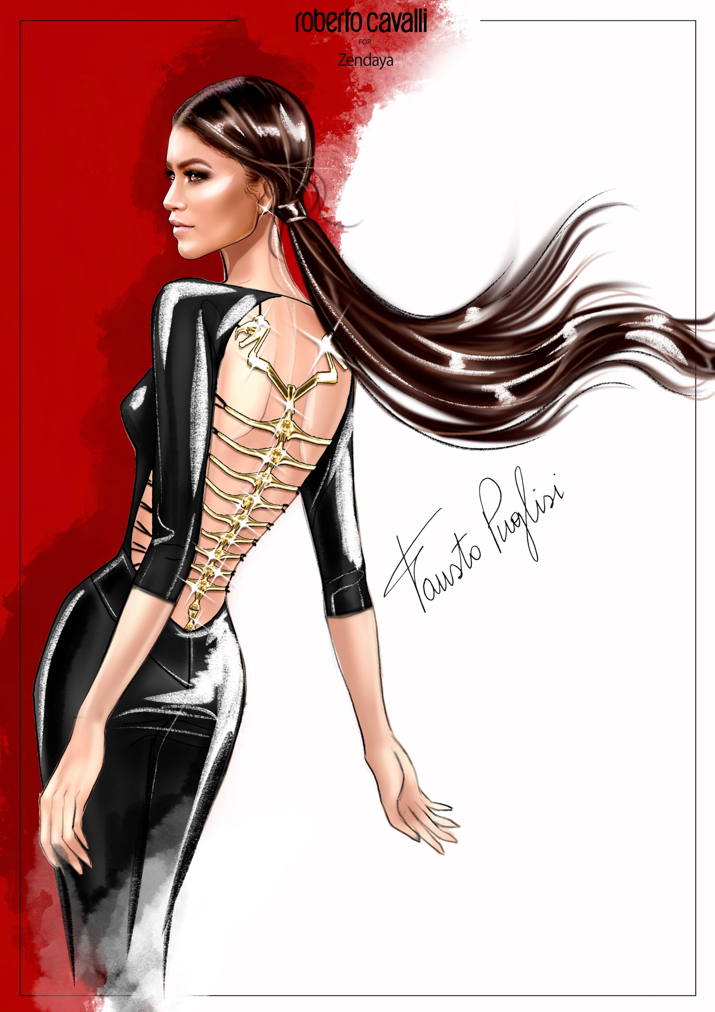 Roberto Cavalli for Zendaya by Roberto Puglisi