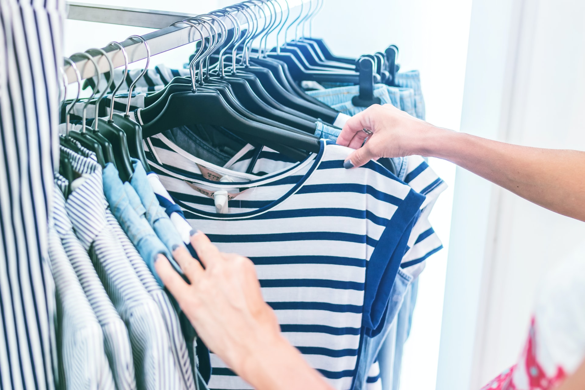 clothing on a rails