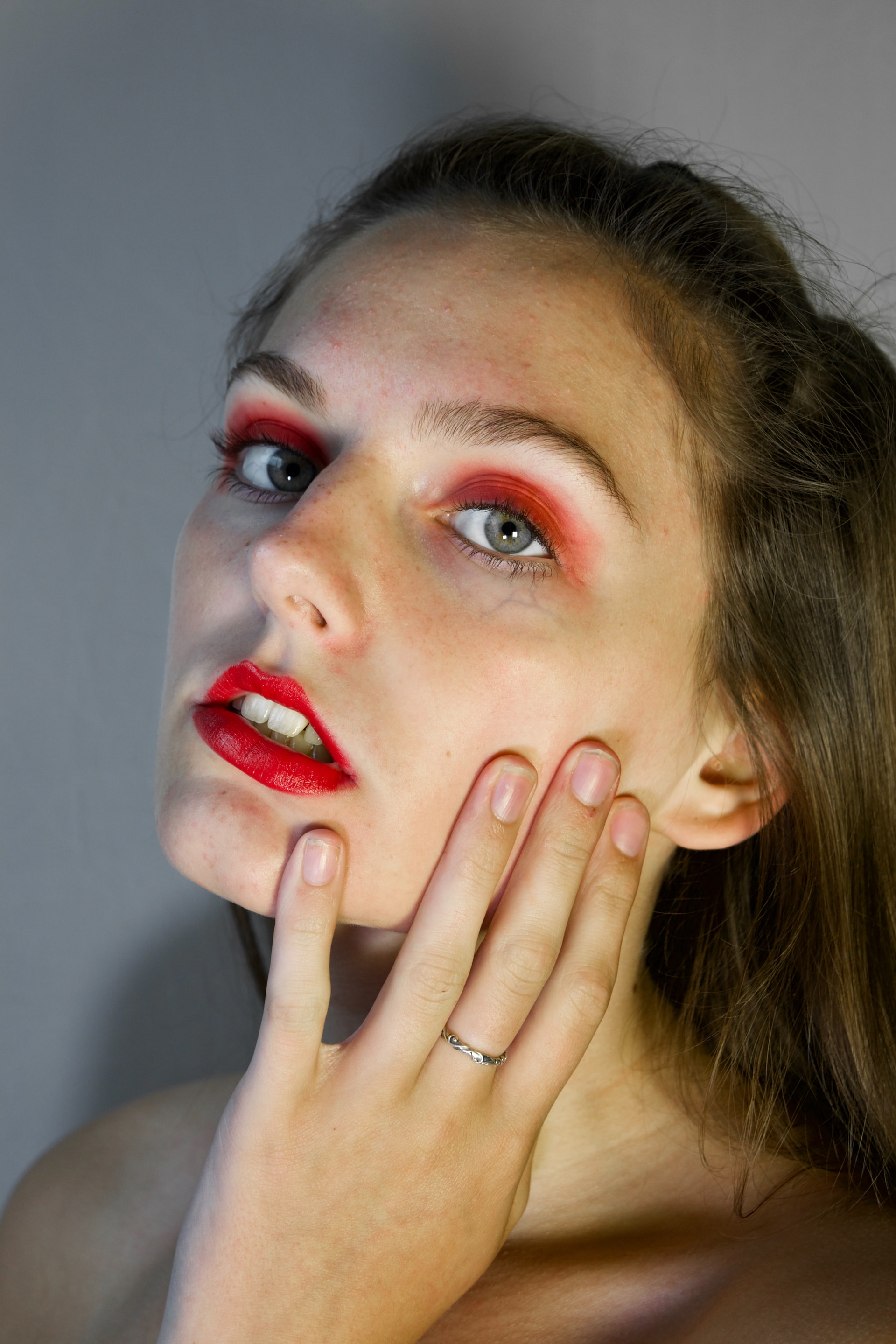 Woman with green eyes