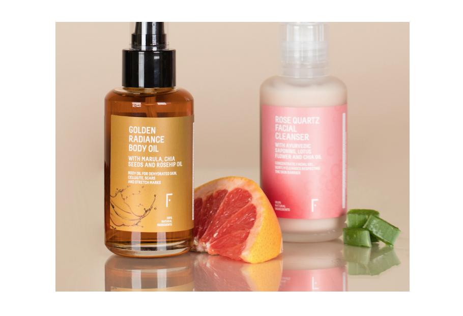 Rose gold skincare gift pack