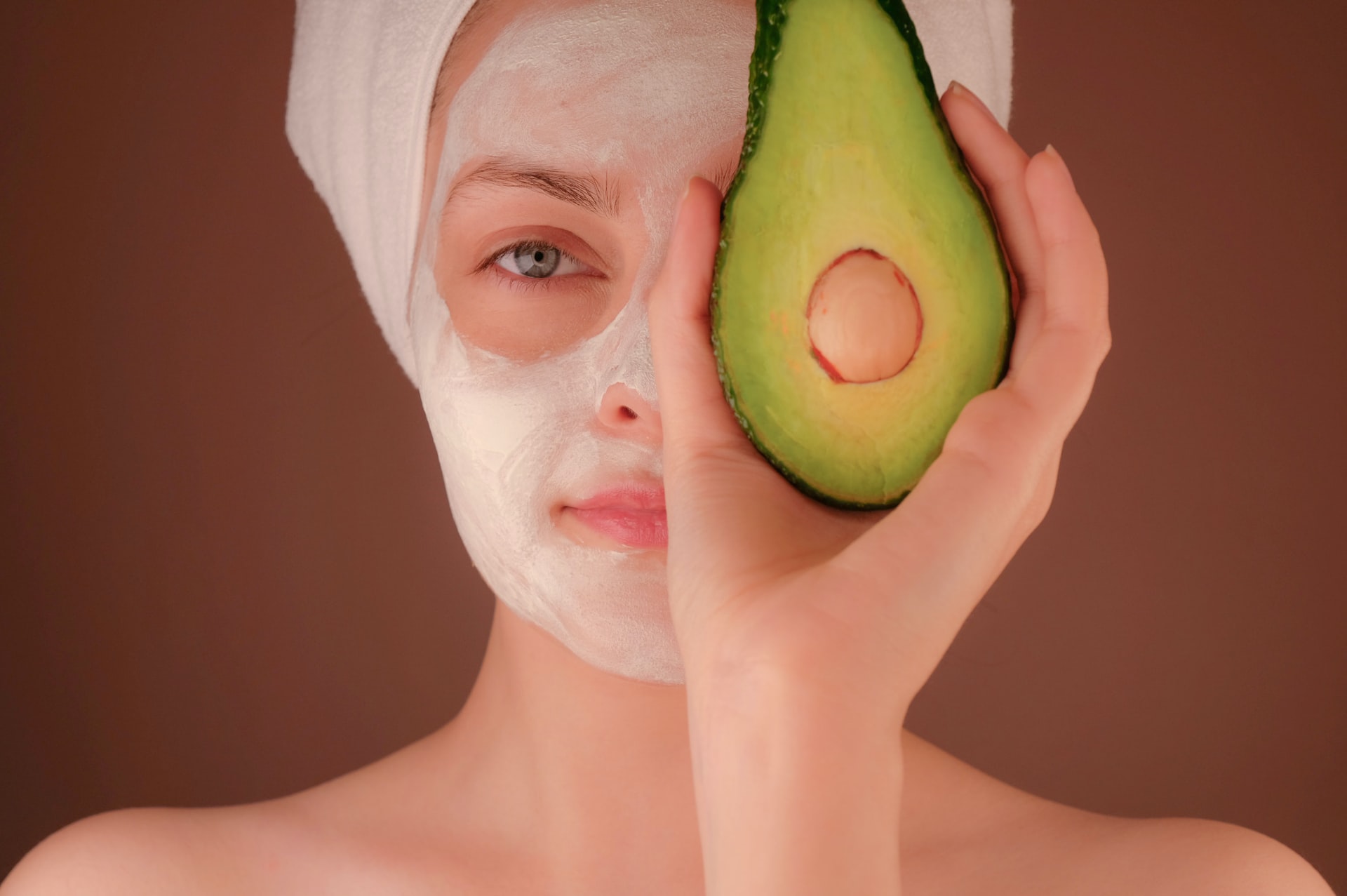 Woman with sensitive skin