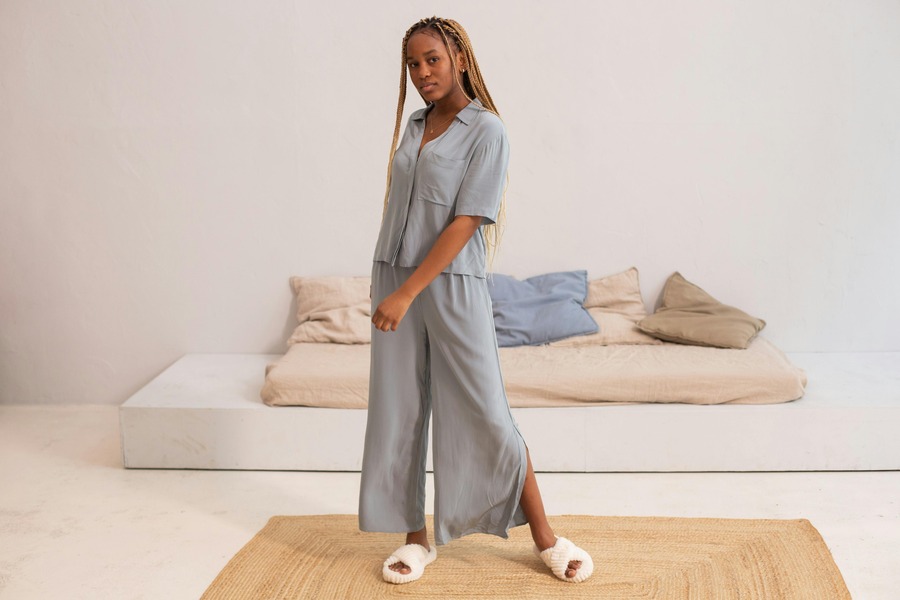 Woman in pyjamas