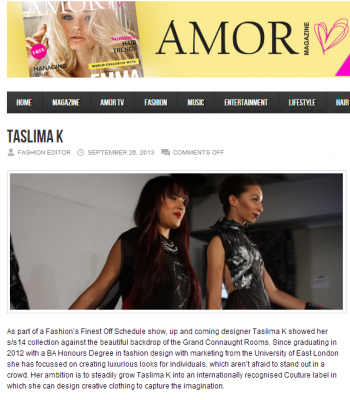 Talisma K showcases at London Fashion Week 2014
