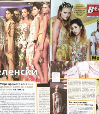 Designer and models featured in BEC International paperT