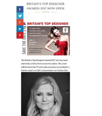 Britain's Top Designer host Laura Naylor 