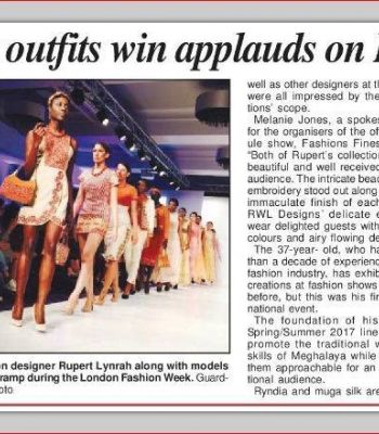Designer of RWL featured in theGuardian India
