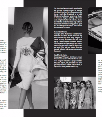 Designers from Fashions Finest's show at London Fashion Week featured in Nerve Publicaiton