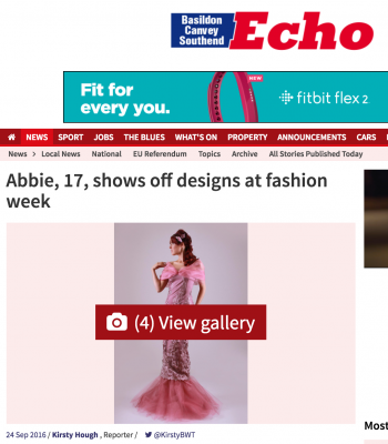 17 Year old Abbie showcases with Fashions Finest