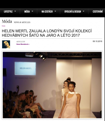 Models wearing Helene Mertl collection at London Fashion Week