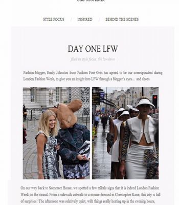 London Fashion Week street catwalk