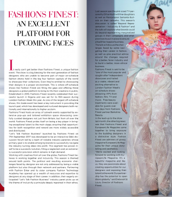 European life magazine features emerging designer from Fashions Finests