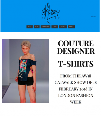 Afton McKeith showcases her t-shirt collection at London Fashion Week