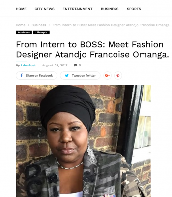 London post editorial with emerging designer ahead of her show