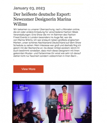 Marian Wilms LFW show featured in blog
