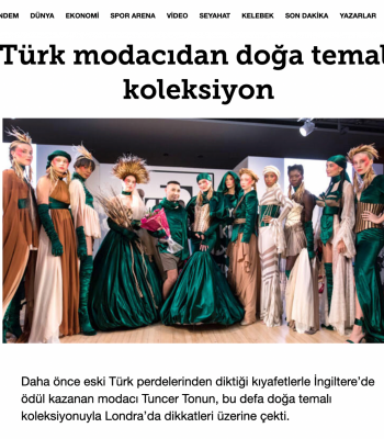 Turkish designer Tuncer at London Fashion Week