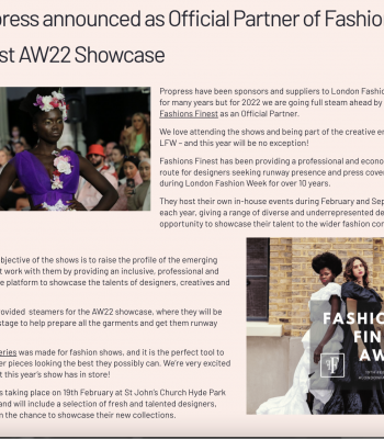 Propress partners with Fashions Finest