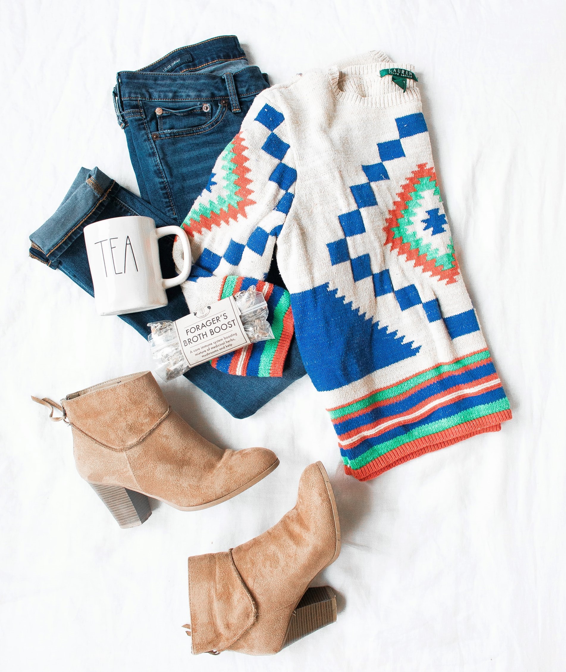 colorful cardigan